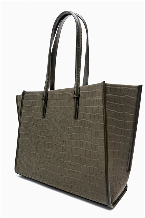 fake crocodile skin bag|zara mock croc tote bag.